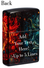 Load image into Gallery viewer, Zippo Lighter- Personalized Custom Message Engraved on Sun and Moon Design 540 Tumbled Brass Pocket Lighter 46563
