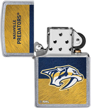 Load image into Gallery viewer, Zippo 2021 NHL Nashville Predators Street Chrome Pocket Lighter
