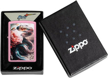 Load image into Gallery viewer, Zippo - Customized Message on Mazzi® Snake and Flower Pink Matte Pocket 46685
