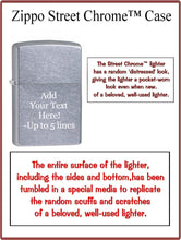 Load image into Gallery viewer, Zippo Customized Message ond for Buck Wear Southwest Bison Street Chrome 46422
