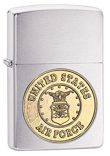 Zippo Lighter- Personalized Message Engrave for U.S. Air Force Brush 280AFC