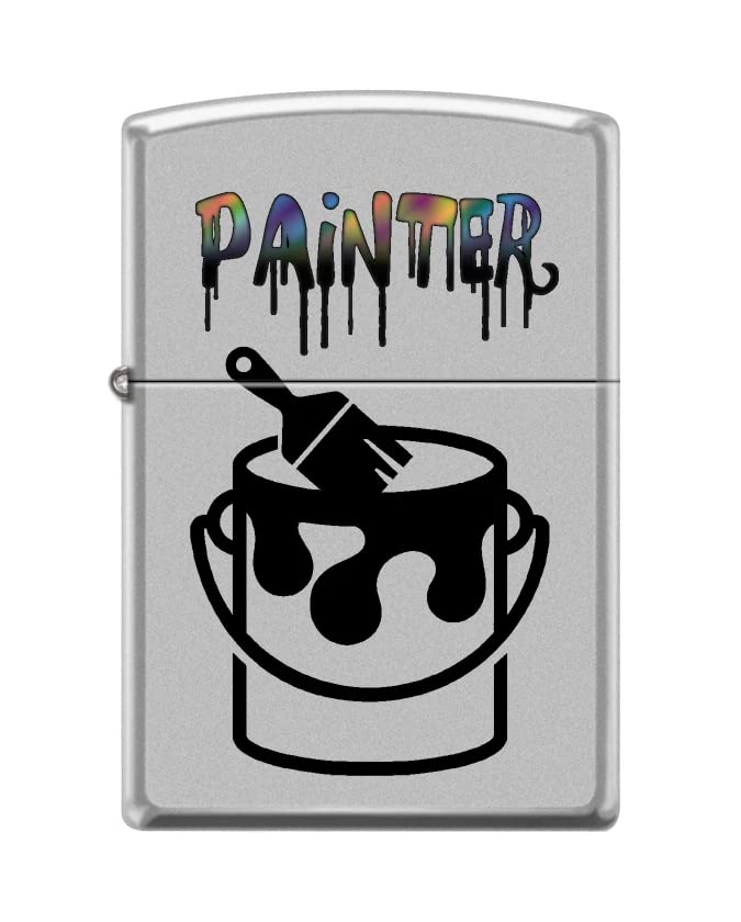 Zippo Lighter - Personalized Message Engraved on Backside for Tradesman or Craftsman Maintenance Worker Specialist Painter Z5402