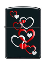 Load image into Gallery viewer, Zippo Lighter- Hearts Love Valentines Black Matte Windproof Lighter #Z5142
