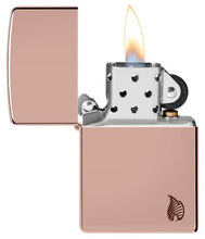 Load image into Gallery viewer, Zippo Lighter - Custom Engraved with Your Message - Armor Deep Carved Flame - High Polish Rose Gold 46401
