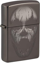 Load image into Gallery viewer, Zippo Screaming Monster Design Black Ice Pocket Lighter
