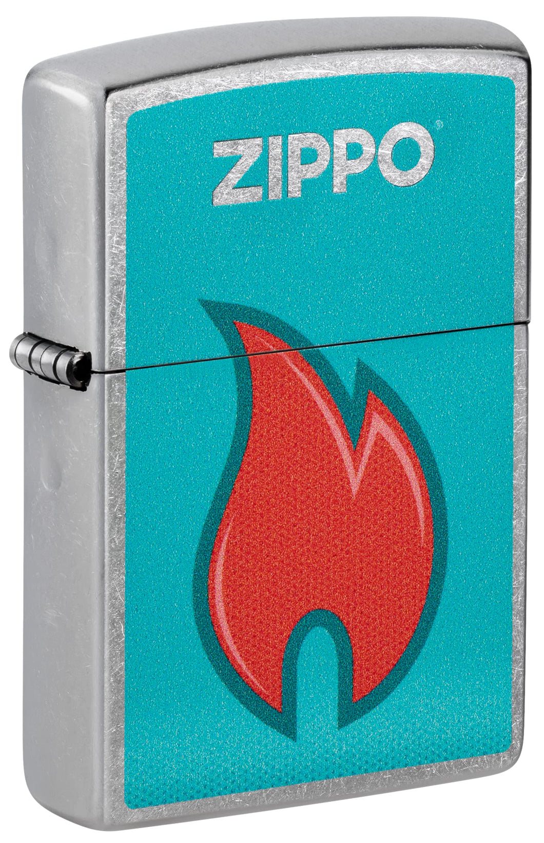 Zippo Lighter - Personalized Customize Message Engrave on Backside for Zippo Brand Design Logo Lighter (Turquoise Teal 48495)