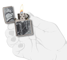 Load image into Gallery viewer, Zippo Lighter- Personalized Engrave Cowboy Hat and Rope Westerns Resting 24879
