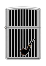 Load image into Gallery viewer, Zippo Lighter- Personalized Message for Pipe Lines Design Satin Chrome #Z5149
