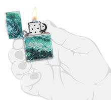 Load image into Gallery viewer, Zippo Lighter - Personalized Customize Message Engrave on Backside Rogue Wave Lighter Fusion 48621
