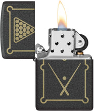 Load image into Gallery viewer, Zippo Lighter - Customized Message on Billiards Table - Black Crackle 48672

