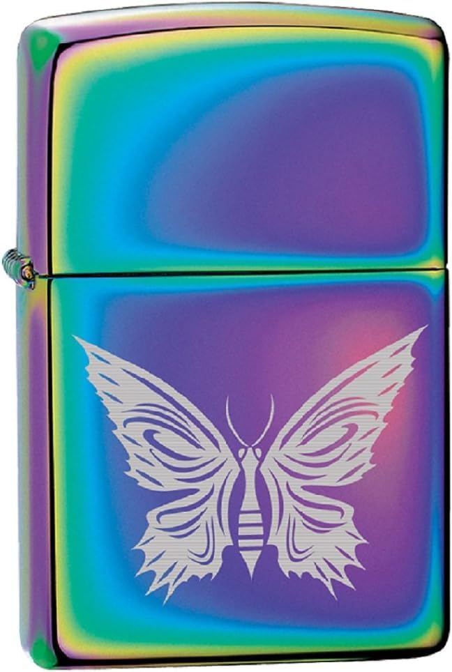 Zippo Lighter- Personalized Engrave Animal Design Spectrum Butterfly Z190