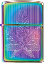 Load image into Gallery viewer, Zippo Cannabis Design Engraved Leaf Multi Color Pocket Lighter
