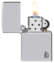 Load image into Gallery viewer, Zippo Lighter - Custom Engraved with Your Message - Armor Deep Carved Flame - High Polish Chrome 46396
