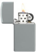Load image into Gallery viewer, Zippo Slim Flat Grey Pocket Lighter
