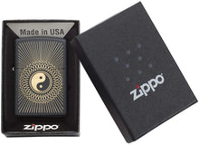 Load image into Gallery viewer, Zippo Yin Yang 2 Black Matte Pocket Lighter
