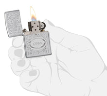 Load image into Gallery viewer, Zippo Lighter - Personalized Custom Message Engrave on Back for Crown Stamp High Polish Chrome Windproof Zippo Lighter #24751
