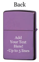 Load image into Gallery viewer, Zippo Lighter - Personalized Custom Message Engrave on Classic with Zippo Logo Windproof Lighter
