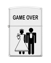 Load image into Gallery viewer, Zippo Lighter- Personalized Engrave Game Over White Matte Z5439
