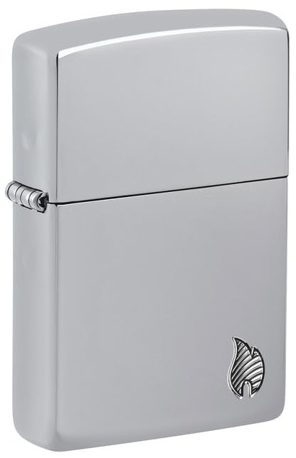 Zippo Lighter - Custom Engraved with Your Message - Armor Deep Carved Flame - High Polish Chrome 46396
