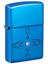 Load image into Gallery viewer, Zippo - Customized Message on Water Drops with Crystal, Armor Deep Carved 48918
