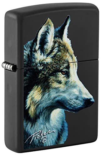 Zippo Lighter- Personalized Engrave Animal Design Linda Pickens Wolf 48598