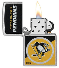 Load image into Gallery viewer, Zippo Lighter - Custom Engraved with Your Message for NHL Pittsburgh Penguins 2024 Street Chrome Pocket Lighter 46203
