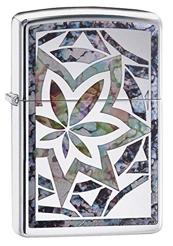 Zippo Lighter- Personalized Message Engrave for Chrome Fusion Leaf Art #29727