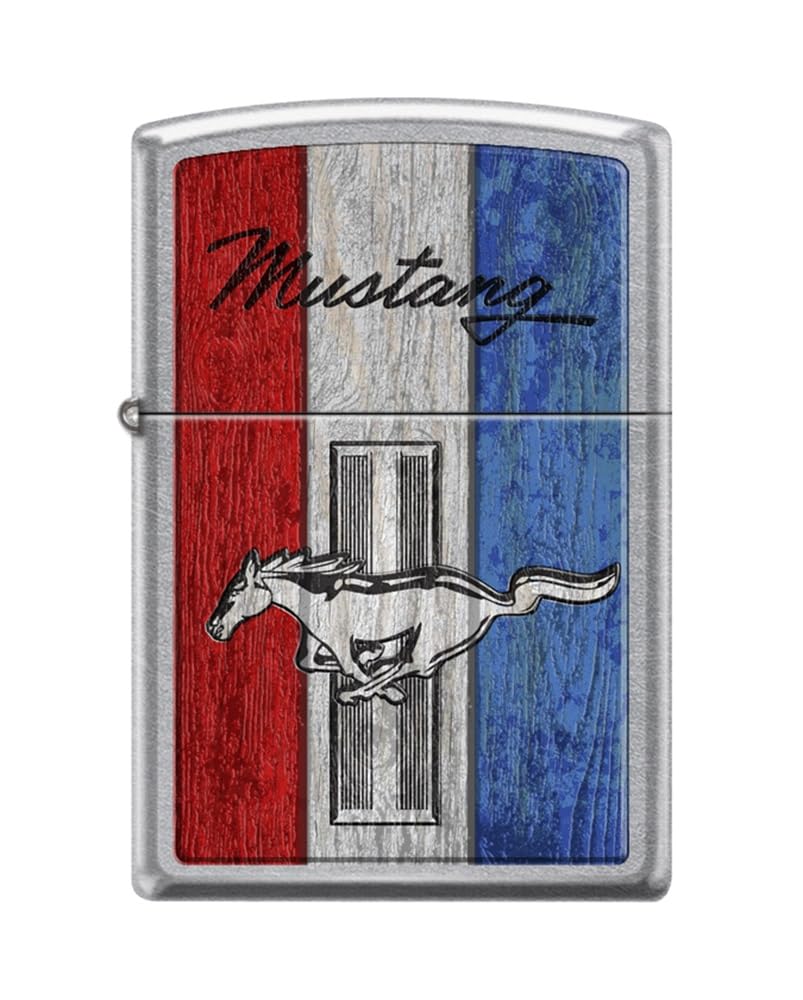 Zippo Lighter - Personalized Customize Message Engrave on Backside for Ford Design Zippo Lighter (Ford Mustang Ponny Z5552)