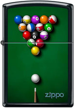 Load image into Gallery viewer, Zippo Lighter- Personalized Engrave Pool Table and Balls Black Matte #Z5477
