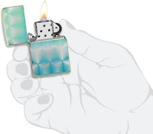 Load image into Gallery viewer, Zippo Pattern 360 Design High Polish Teal Pocket Lighter
