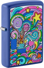 Load image into Gallery viewer, Zippo Abstract Design Royal Blue Matte Pocket Lighter
