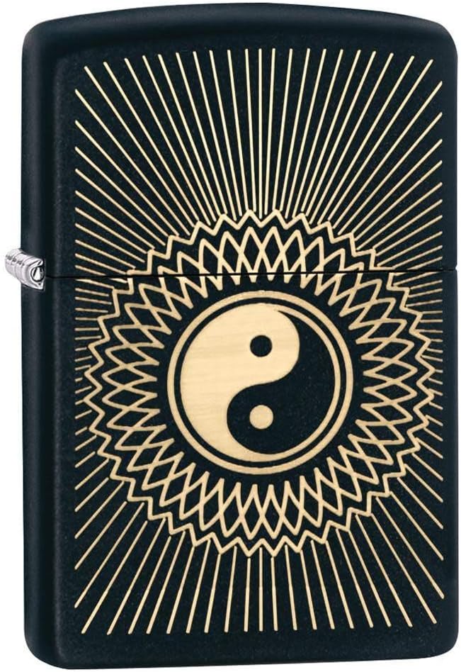 Zippo Yin Yang 2 Black Matte Pocket Lighter