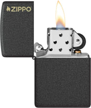 Load image into Gallery viewer, Zippo Lighter - Customized Message on Classic Black Crackle Logo Pocket 236ZL
