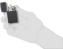 Load image into Gallery viewer, Zippo Lighter- Personalized Engrave on Slim Size Black Matte #1618
