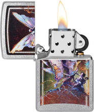 Load image into Gallery viewer, Zippo Frank Frazetta Mythical Fairy Street Chrome Pocket Lighter

