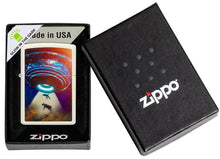 Load image into Gallery viewer, Zippo Lighter- Personalized Message Engrave Glow in The Dark UFO #49838
