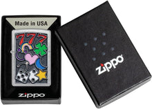 Load image into Gallery viewer, Zippo Lighter - Custom Message Engrave Good Luck Symbols - Street Chrome 48682

