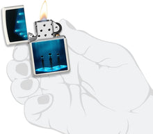 Load image into Gallery viewer, Zippo Aliens Design Glow-in-The-Dark Green Pocket Lighter

