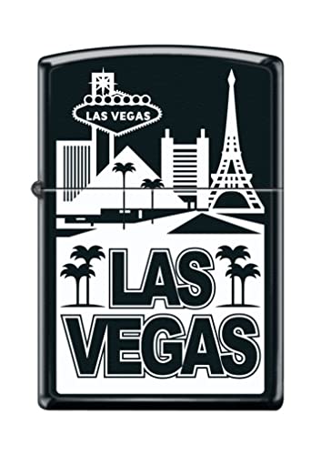Zippo Lighter- Personalized Message Engrave for Las Vegas Black Matte #Z5092