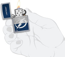 Load image into Gallery viewer, Zippo 2021 NHL Tampa Bay Lightning Street Chrome Pocket Lighter
