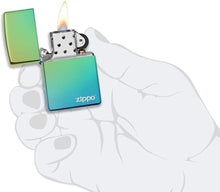 Load image into Gallery viewer, Zippo Lighter- Personalized Engrave Unique Colored TealZippo Logo 49191ZL
