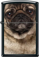 Load image into Gallery viewer, Zippo Lighter- Personalized Engrave Pug Face Black Matte Windproof Lighter Z5486
