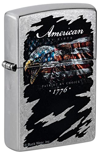 Zippo Lighter- Personalized Engrave Eagle USA Flag Patriotic Eagle Flag #48633