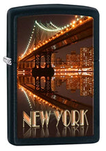 Load image into Gallery viewer, Zippo Lighter- Personalized Message for New York City Bridge Black Matte #Z5066
