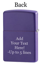 Load image into Gallery viewer, Zippo Lighter - Personalized Customize Message Engrave on Backside for Crown Royal (Crown Royal 48749)
