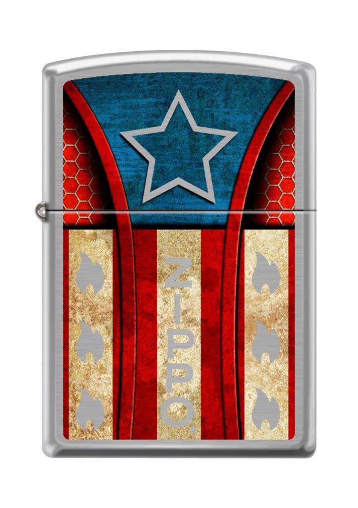Zippo Lighter- Personalized for US Patriotic Vintage America Flag Z5143
