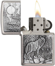 Load image into Gallery viewer, Zippo Lighter- Personalized Engrave Timberwolves Emblem Brush 20855 #20855
