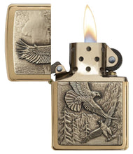 Load image into Gallery viewer, Zippo Lighter- Personalized Engrave Americana Eagle Prey Flag Patriotic #20854
