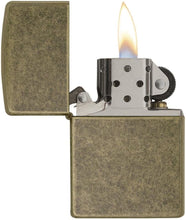 Load image into Gallery viewer, Zippo Lighter- Personalized Message on BrassZippo Lighter Antique Brass 201FB
