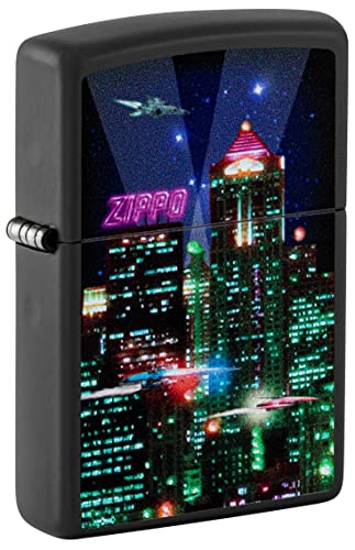Zippo Lighter- Personalized Engrave for USA City and States Cyber City #48506